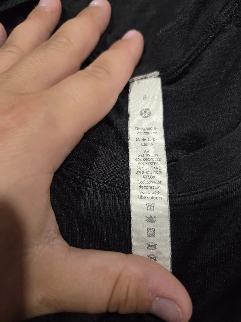 lululemon athletica Black Long-Sleeve Crew Top